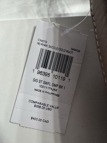 Bolso cubo Coach Dempsey estampado de estrellas y copos de nieve con cordón CN679 $328 NUEVO CON ETIQUETAS - Imagen 3 de 7