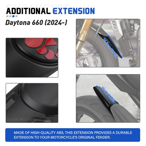 Daytona 660 Hugger Extensions For Daytona 660 2024 2025 Front Fender Extend - Picture 6 of 11