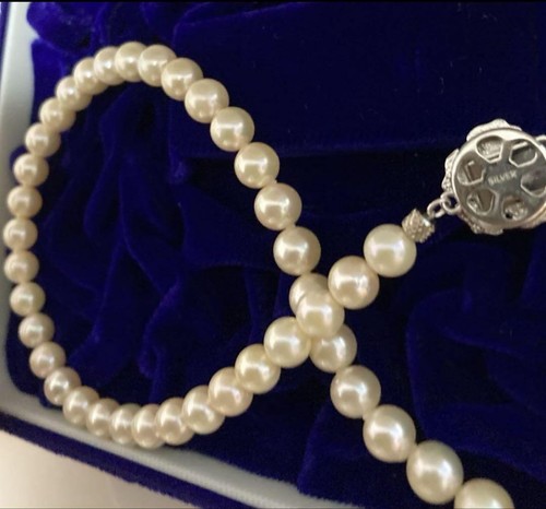 Jewelry Maki Akoya Pearl Necklace, Pink Overtone, SV925 Silver Clasp from Japan - Picture 19 of 24