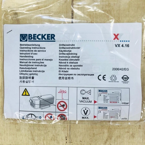 Becker VX4.16 Rotary Vane Vacuum Pump New - Picture 8 of 9