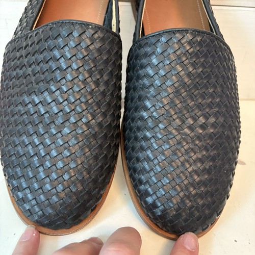 NISOLO SCARPE SLIP ON UOMO 9,5 ALEJANDRO PELLE INTRECCIATA NERE - Foto 5 di 15
