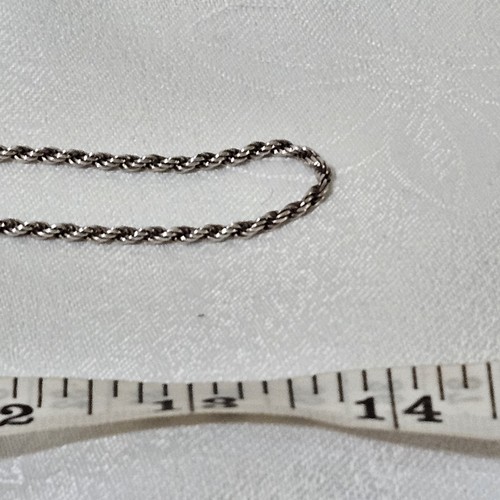 Cadena de cuerda de plata de ley 925 de 29" - Imagen 5 de 17