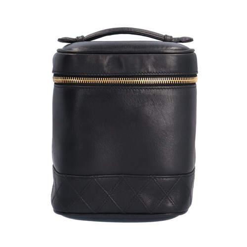 CHANEL Vanity Lambskin Handbag Lambskin A01619 Black Women s CHANEL Used