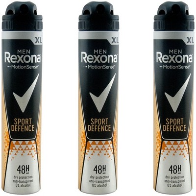 Rexona Deo Spray SPORT DEFENCE XL 3 x 200ml 48H Schutz -anti transpirant -0% Alc