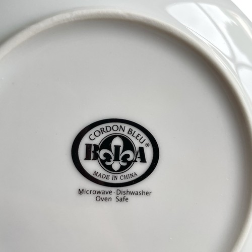 Set 4 Appetizer Plates 6" BIA Cordon Bleu - French Cheese Labels Advertising Art - Picture 11 of 12