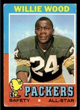 1971 Topps Willie Wood (HOF) #55 - Green Bay Packers