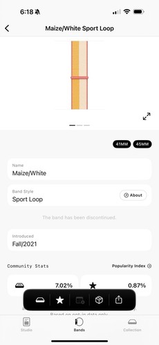 Apple Watch Sport Loop 41mm (38/40) Genuine OEM Maize White Used - 第 5/8 張圖片