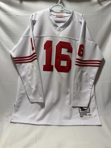 Joe Montana 1989 Mitchell & Ness NFL Football Jersey Long Sleeve White (Size 54) - Picture 1 of 11