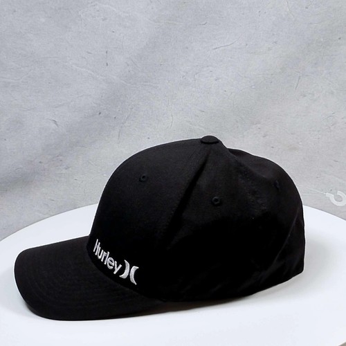 Hurley Baseball Cap Black Flexfit Embroidered Logo Mens Hat Size L XL - Picture 9 of 13