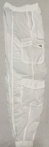 Pantaloni cargo Athleta paracadute bianco trasparente joggers strato yoga attivo usati in ottime condizioni taglia 0 - Foto 2 di 9