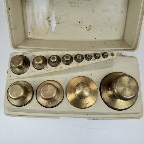 Vintage Ohaus Lab Scientific Metric Calibration Brass Weight Set *INCOMPLETE* - Picture 3 of 12