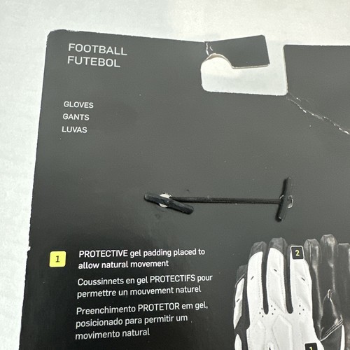 Nike D-Tack 6.0 Lineman NFL Football Gloves White/Black PGF946-184 Size 4XL - Picture 5 of 17