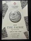 2024 The Faerie Queen Una & The Lion 1 oz .999 Fine Silver Coin in Card EIC #324