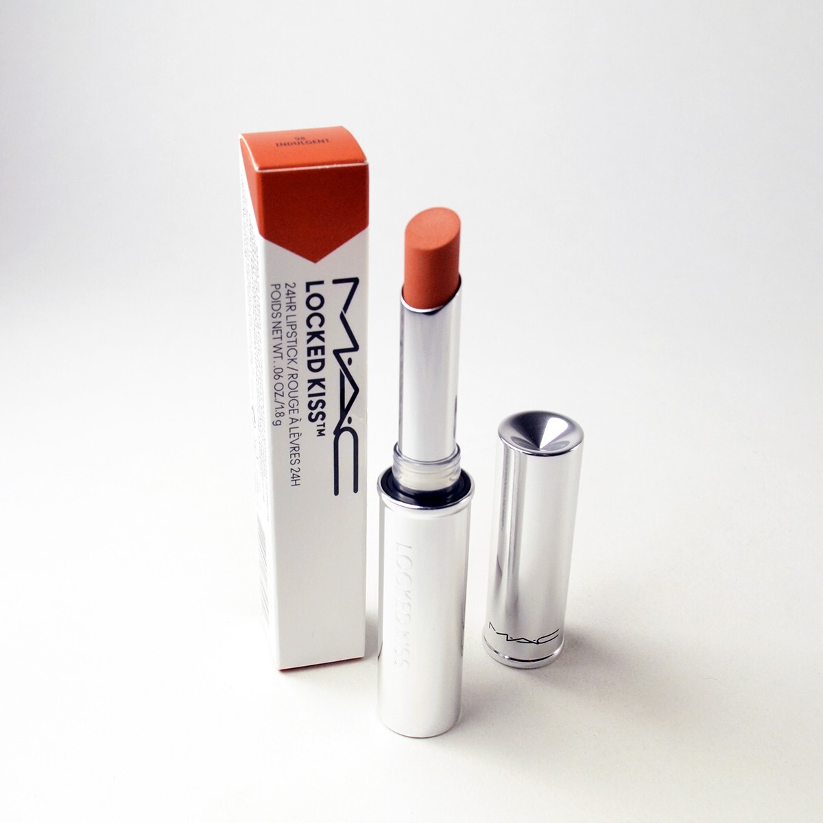 Mac Locked Kiss 24 Hour Lipstick 98 INDULGENT - Size 1.8 g / 0.06 Oz. New