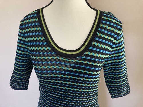 M Missoni Knit Short Dress Short Sleeves Women’s Size 42 / US 6 - Picture 2 of 17