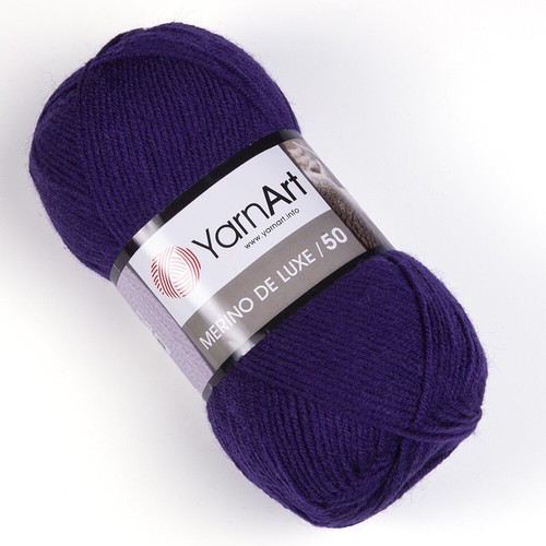 100g Merino Double Knitting yarn DK 50% merino blend, YarnArt Merino De Luxe 50 - Picture 61 of 76