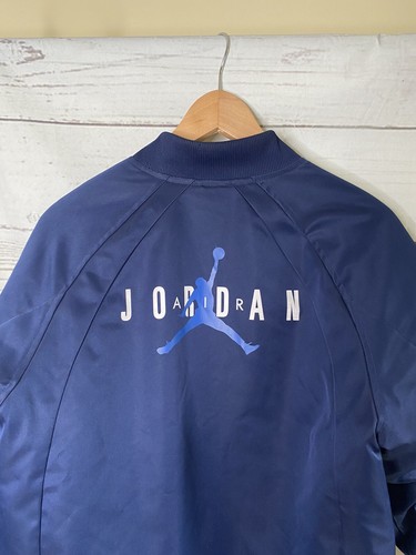 Nike Air Jordan Boys Jacket 13/14 Wings MA-1 Bomber Jacket Coat Blue Flight - Imagen 4 de 7