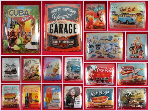 Cartel de chapa diferentes motivos 30x40 arte nostálgico retro vintage cartel publicitario - Imagen 1 de 19