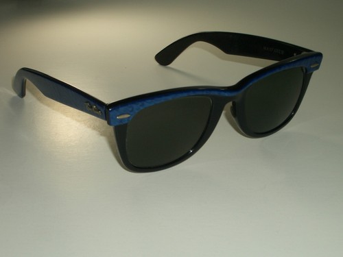 VINTAGE B&L RAY-BAN L1723 UUAS BLUE PEARL STREET NEAT G15 WAYFARER SUNGLASSES - Picture 6 of 11