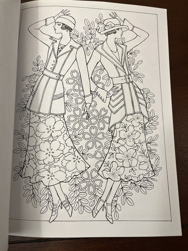 Art Deco Fashions Coloring Book 2014 Adult Coloring Book Creative Haven - Picture 9 of 10