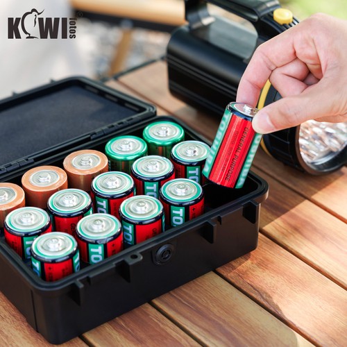 15 Slots D Battery Organizer Storage Shockproof D Cell LR20 Alkaline Holder Case - Picture 8 of 12