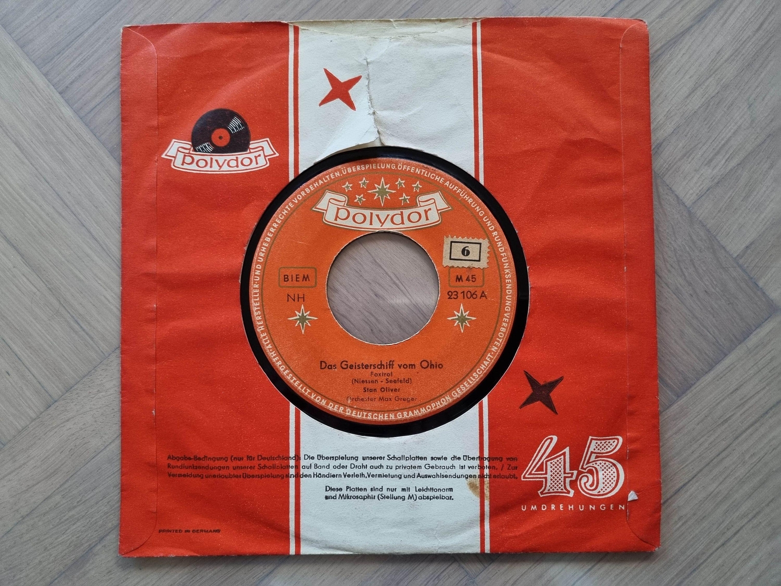 7"" Single Stan Oliver - Das Geisterschiff vom Ohio Vinyl Germany
