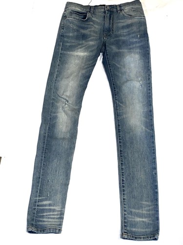  Blue AMIRI Skinny Stack Jeans Clay Indigo Size 29 (Italian Denim) - Picture 2 of 22