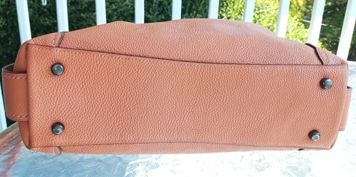 Coach 29336 MEDIUM Peach Edie Turn Lock 31 W/Rivets Shoulder Bag & Wallet - Picture 7 of 22
