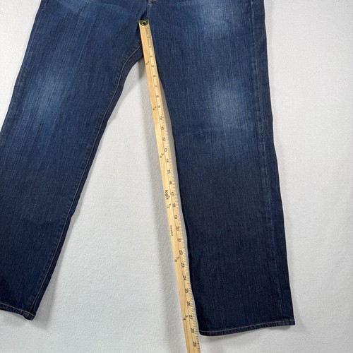 Pantalones de mezclilla Lucky Brand para hombre 34x30 azul 363 vintage rectos lavado oscuro - Imagen 10 de 15