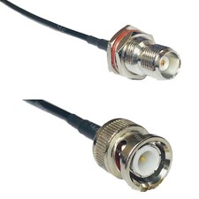 LMR100 TNC FEMALE BULKHEAD to BNC MALE Coax RF Cable USA-Ship Lot