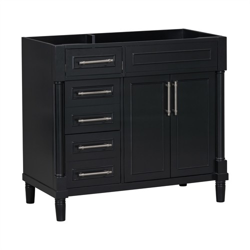 36'' Bathroom Vanity Bathroom Storage Cabinet with Sink&Drawers Adjustable Shelf - Picture 27 of 33