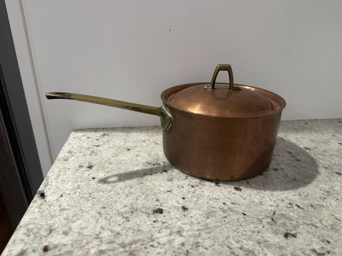 Paul Revere 1976 Signature Collection 2 Qt. Copper & Brass Pot W