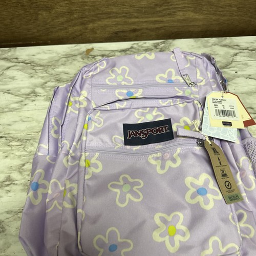 JanSport Big Student 17.5" Backpack - Fresh Floral Lilac - 第 2/7 張圖片