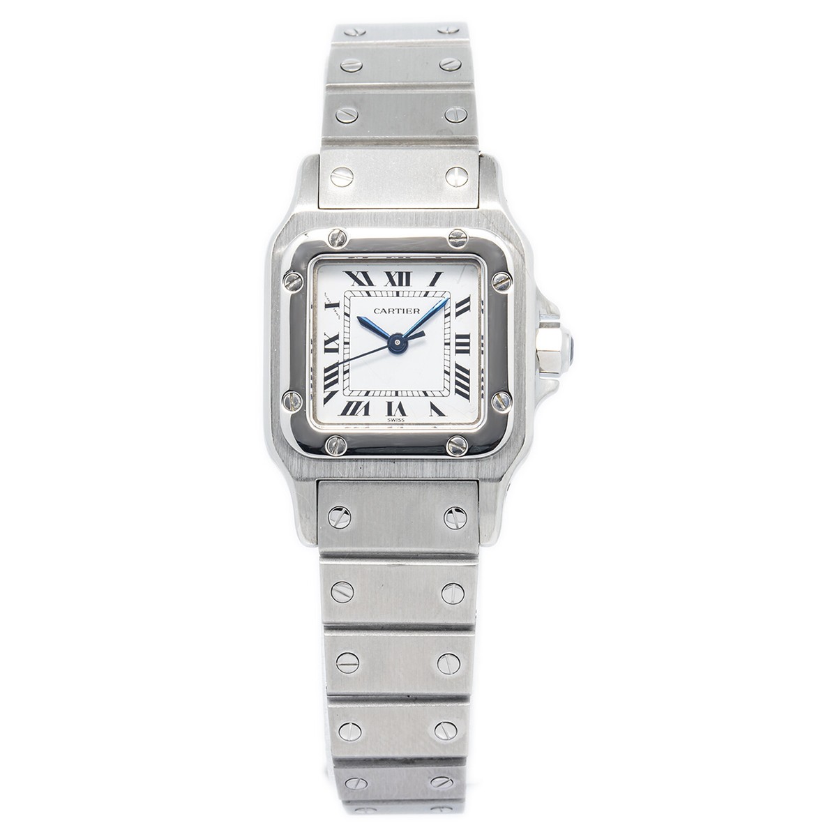 Cartier Santos レディース 時計 Cartier Santos Demoiselle Quartz Stainless 20mm Pink MOP