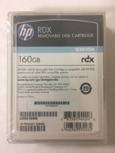 Cartouche de données HP Q2040A - 160 Go RDX / RD1000 - NEUF/scellée en usine - Photo 2/2