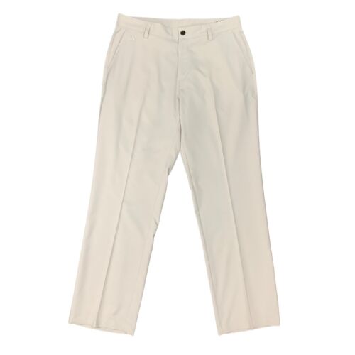 Adidas Climalite Pant Mens 33x32 Putty Flat Front Slash Pocket Performance Golf