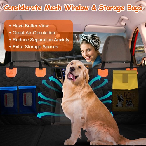 Car Dog Cover Back Seat Car Hammock for Dogs Waterproof Hard Bottom Mat - Picture 11 of 20