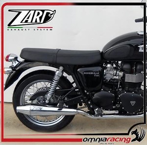 Details About Zard Chrom Racing Slip On Exhaust System Triumph Bonneville T100 Injector Mod