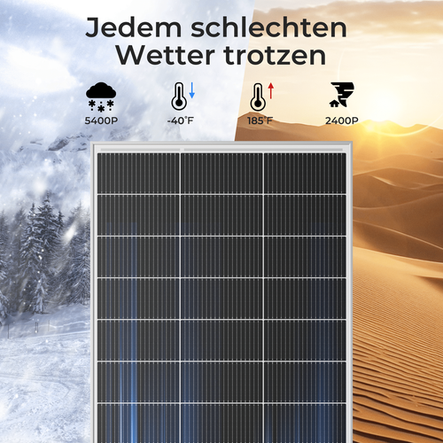 Monokristallin Solarpanel Solarmodul Solarzelle 200W 12V Photovoltaik Wohnmobil - Bild 6 von 18