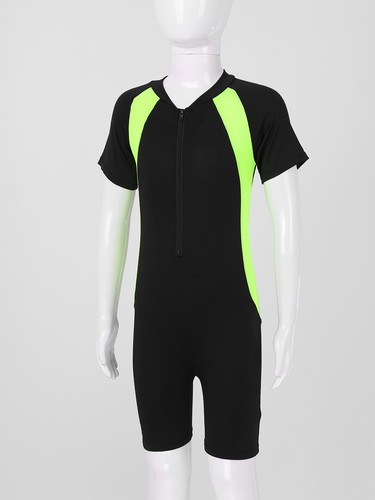 Girls Boys Swimsuits Short Sleeve Beachwear Kids UV Sun Protection Bathing Suits - Picture 32 of 71