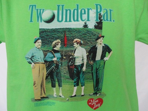 I Love Lucy Lucille Ball "Two Under Par" Golf TV T-Shirt - Herren Grün S - 2XL - Bild 11 von 11