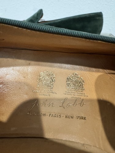 Bespoke John Lobb Albert Green Velvet Monogram Slipper US 11 (2.300 $) - Bild 15 von 21
