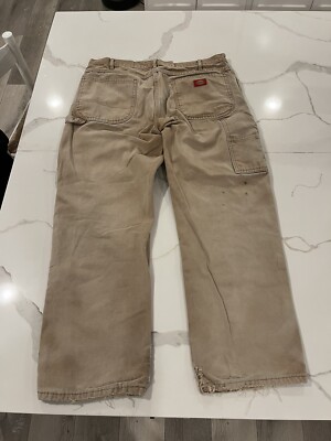 VTG Dickies Denim pants carpenter 90s Sand Size 36x32 Distressed