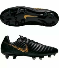 Nike JR Legend 7 Elite FG Soccer Cleats Black Gold AH7258-077 MSRP 100
