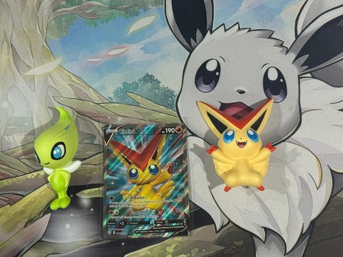 Pokémon TCG Victini V Sword & Shield Battle Styles 144/163 + 2 Mythical Squishy