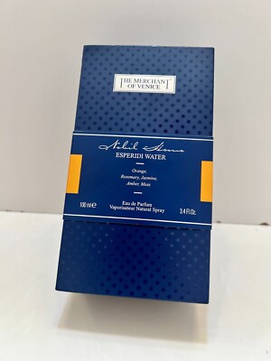 The Merchant of Venice Esperidi Water 3.4 oz / 100 ml Eau De Parfum New Open Box