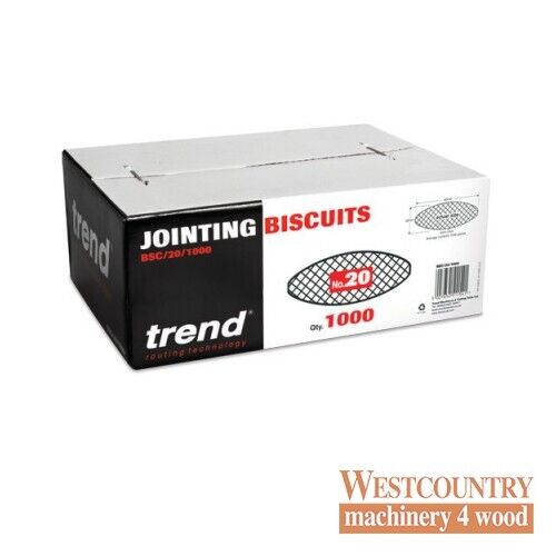 TREND BSC/20/1000 BISCUITS for Biscuit Jointer Size 20 box of 1000 - Afbeelding 1 van 2