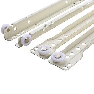 Beige Silent Cold Rolled Plate Bottom Mount Cabinet Drawer Slide