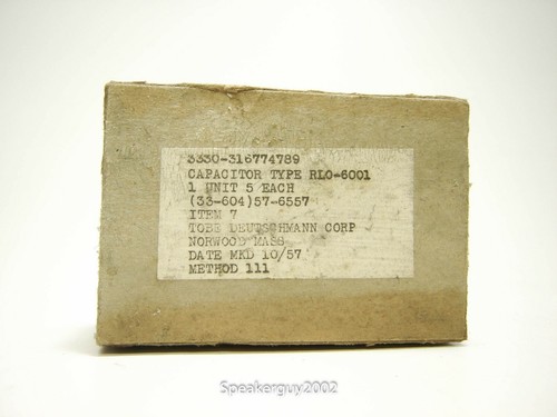 5X NOS TOBE PIO Capacitors / .01 MFD 600 VDC / 3330-316774784 -- KT - Picture 2 of 3