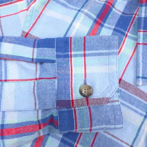 $270 APC Surchemise Basile Blue & Red Plaid Button Up Shirt Mens Size Large - Picture 5 of 9